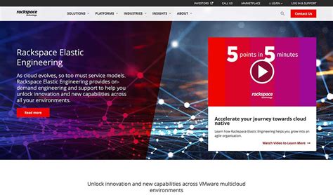 rackspace homepage.